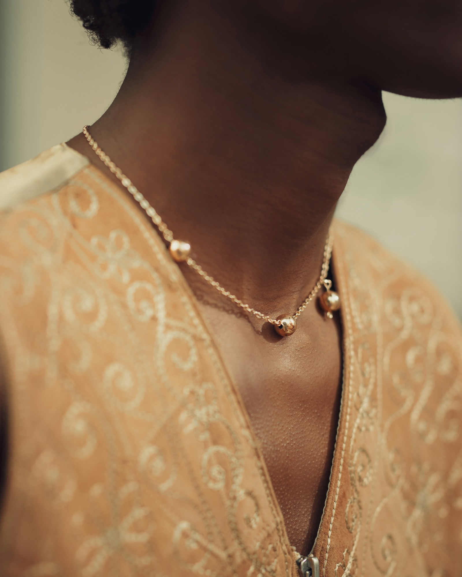 Silver collection necklace detail